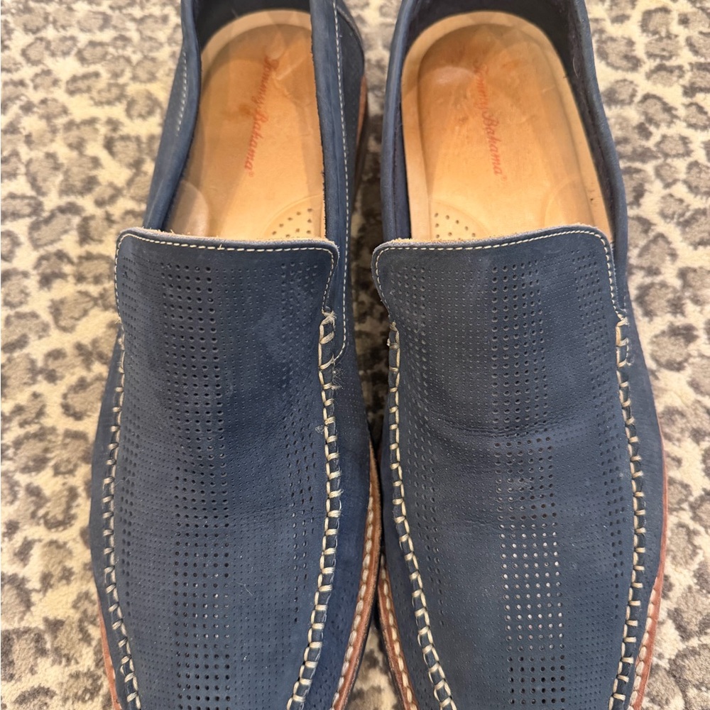 Tommy Bahama Felton Men’s 13M Navy Blue Shoes Loafer Slip On Casual Travel! LOOK - Picture 3 of 9